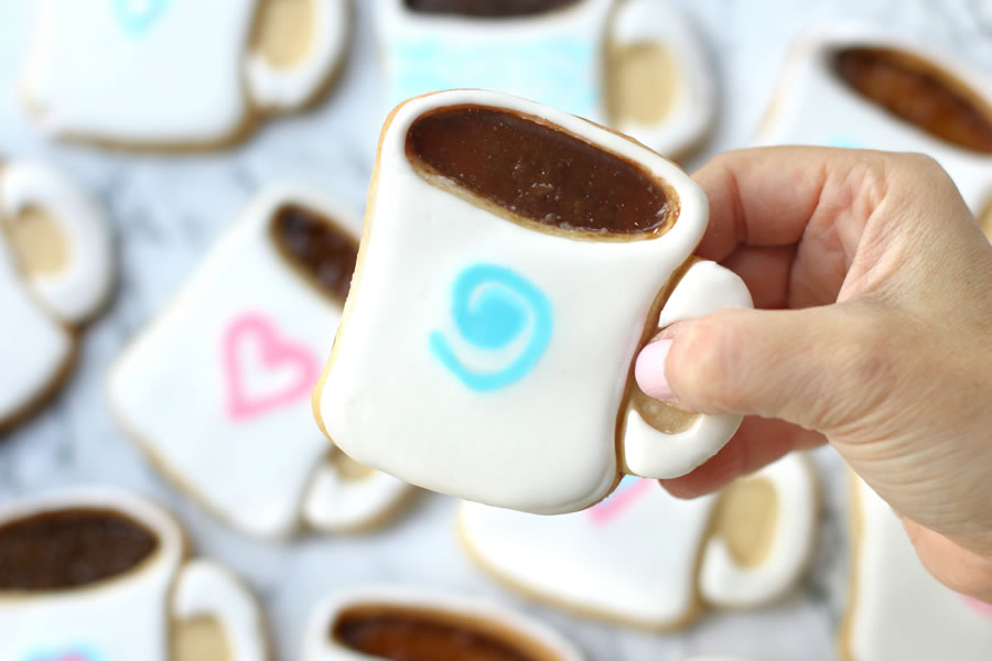 Mocati Coffee Mug Cut Out Cookie Recipe | http://onbetterliving.com