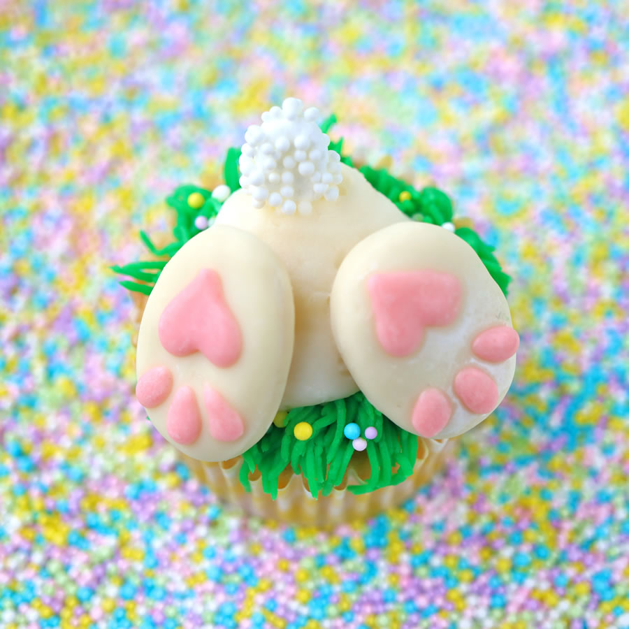 Bunny Butt Cupcakes for Easter spring