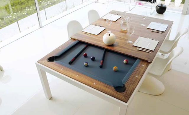 Dinner Table Into A Pool, Pool Table Dining Room Conversion