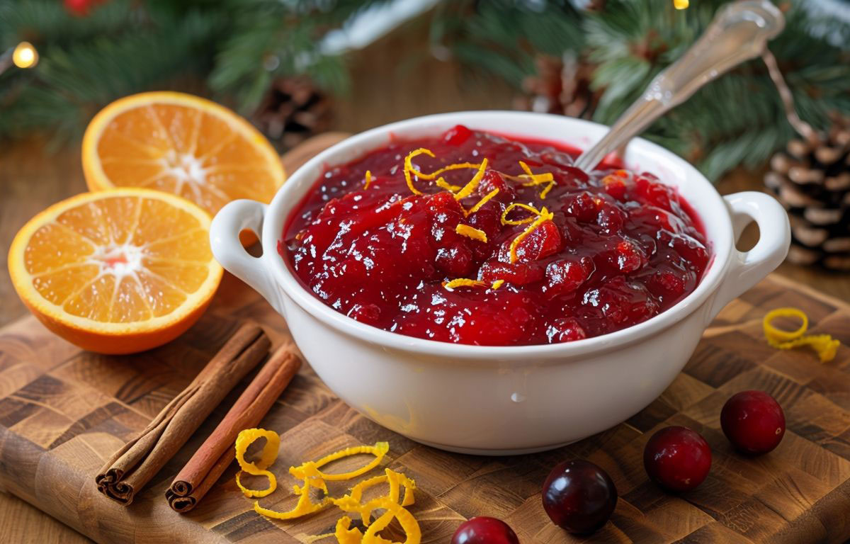 Fresh Cranberry Sauce With Orange & Cinnamon