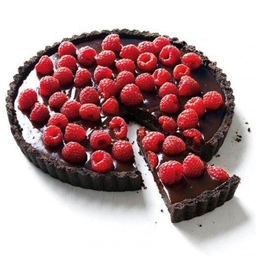 chocolate raspberry tart1 e1422398203561