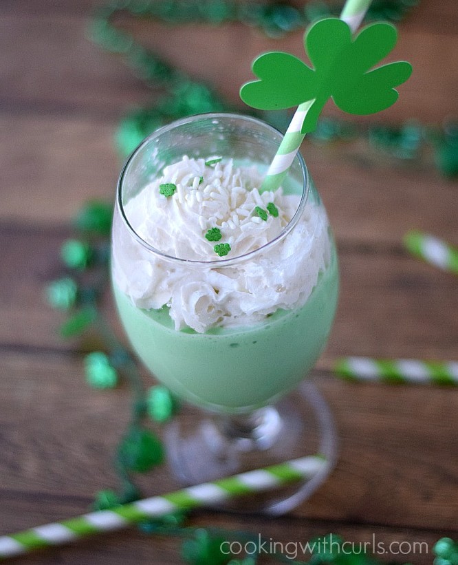 Boozy Shamrock Shake Green Cocktail Recipe Day St Patricks