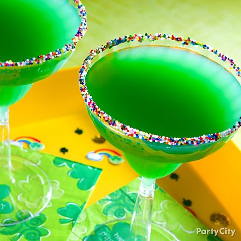 St Patricks day Cocktail Drinks Lucky Charm Green Cocktail Recipe