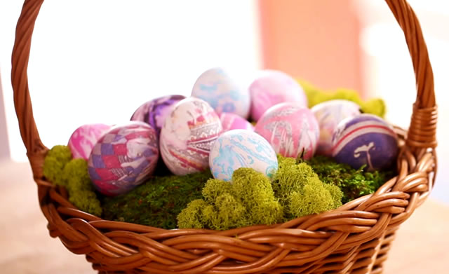 Create Beautiful Easter Eggs With Silk Ties or Scarves