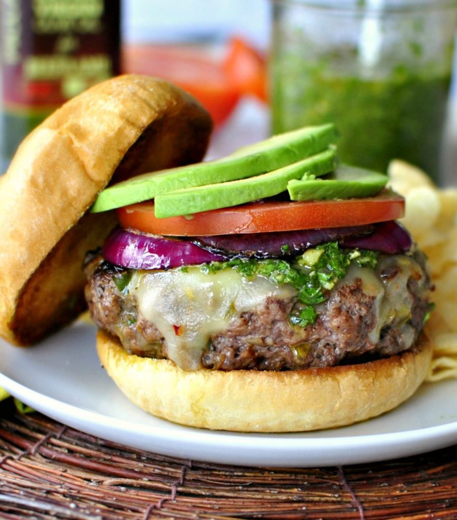 Spicy Chimichurri Pepper Jack Burger Recipe