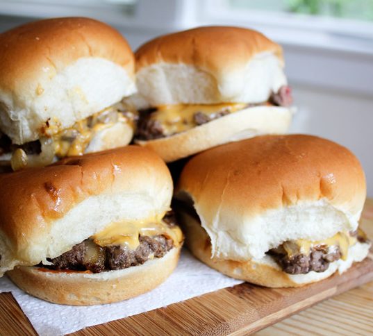 Diner Style White Castle Cheeseburger Sliders