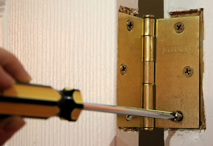 How To Install New Door Hinges | www.onbetterliving.com