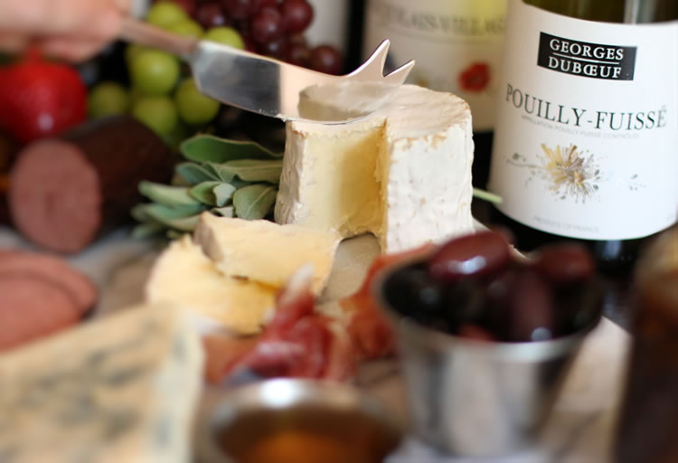 St. Andre Triple Cream Cheese paired with Georges Duboeuf Pouilly-Fuisse