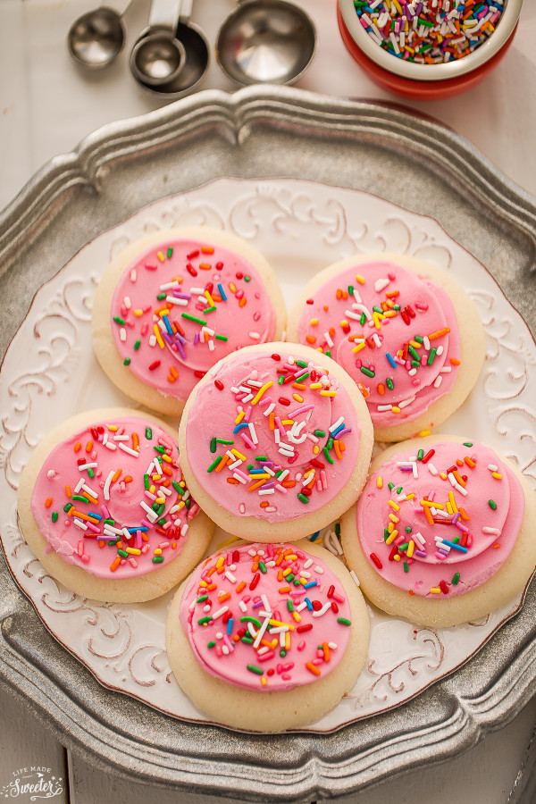 Soft Lofthouse Style Frosted Sugar Cookies