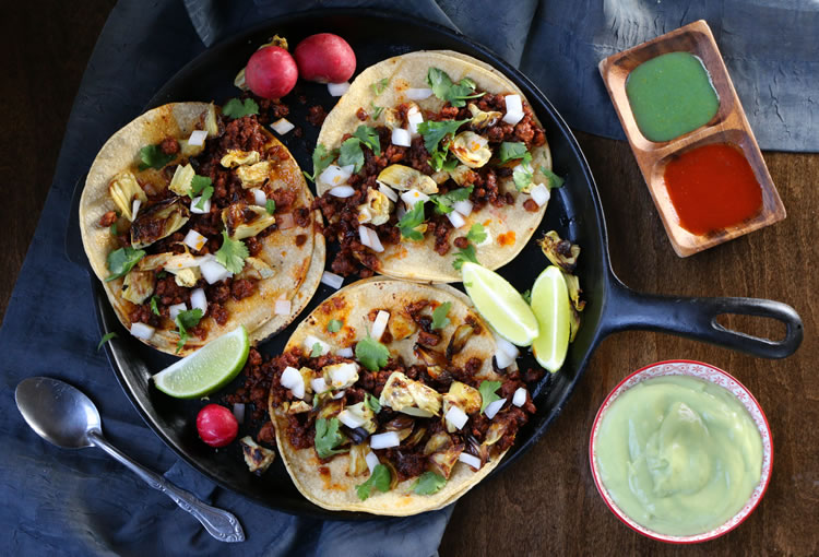 Recipe: Crispy Chorizo And Artichoke Heart Tacos