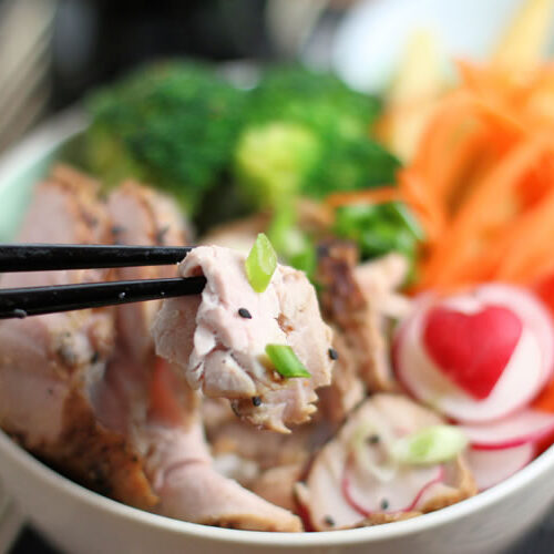 Pork Teriyaki Bowl with veggies