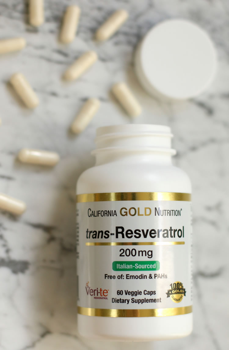 trans-Resveratrol California Gold Nutrition antioxidant for skin and anti-aging