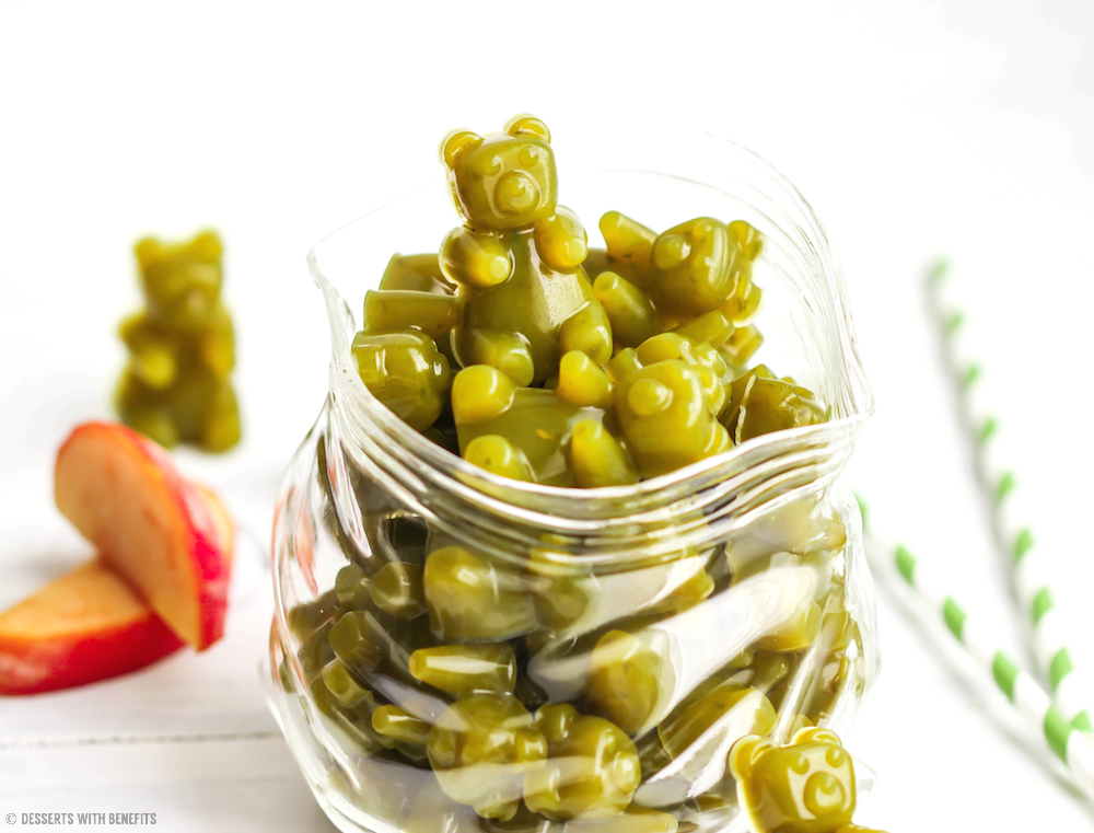 Healthy Homemade Green Gummy Bears