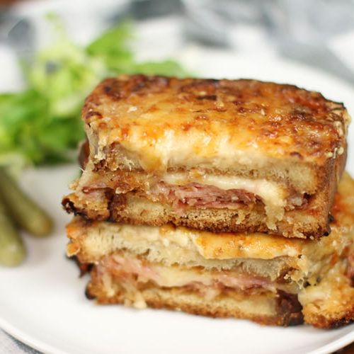 Recipe: Leftover Ham Croque Monsieur French Ham And Cheese Sandwich With Bechamel