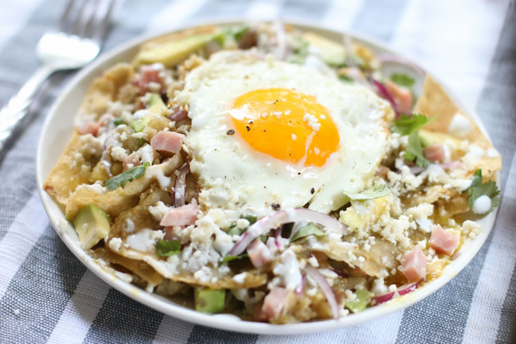 Recipe For Quick And Easy Ham And Egg Chilaquiles | www.onbetterliving.com