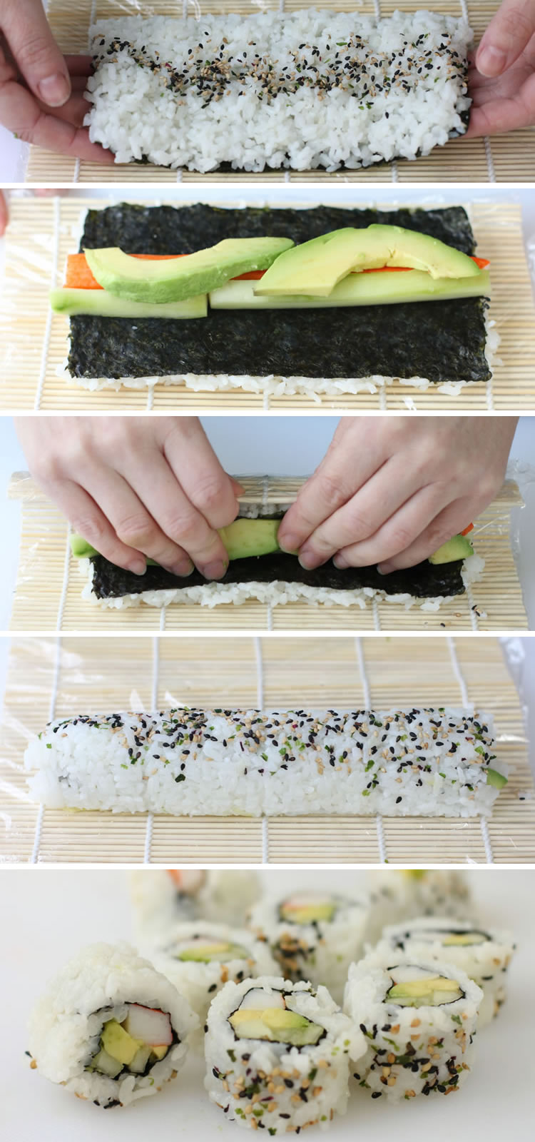 how to make a California Roll step by step