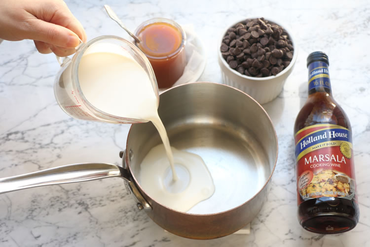 Cooking Instructions: Chocolate Caramel Marsala Cooking Wine Fondue