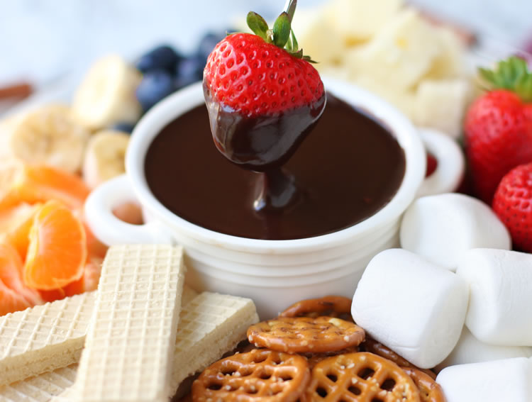 Quick and Easy Chocolate Caramel Fondue Recipe with Marsala Cooking Wine 