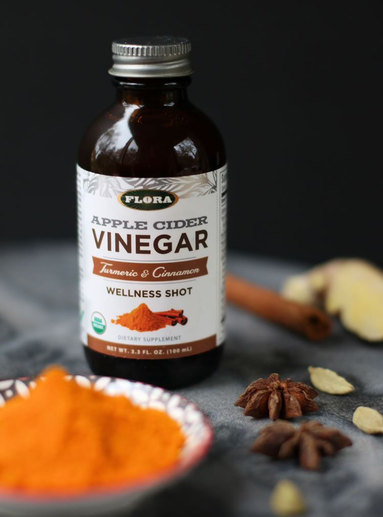 Flora Apple Cider Vinegar Turmeric Cinnamon Wellness Shot For Travel