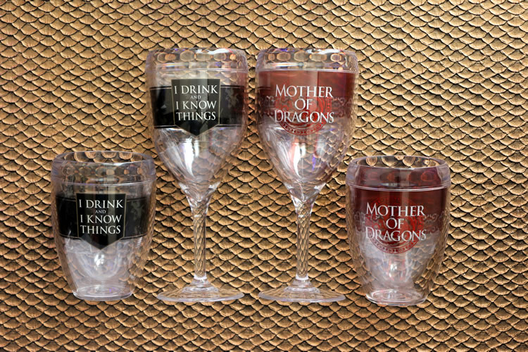 Mother Of Dragons I Drink And I know Things Insulated Wine Cups Stem Stemless