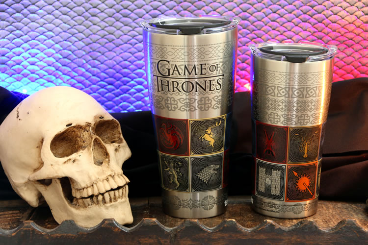 Game Of Thrones Tervis Insulated Travel Stainless Steel cups tumblers Great House Sigils Design Wrap
