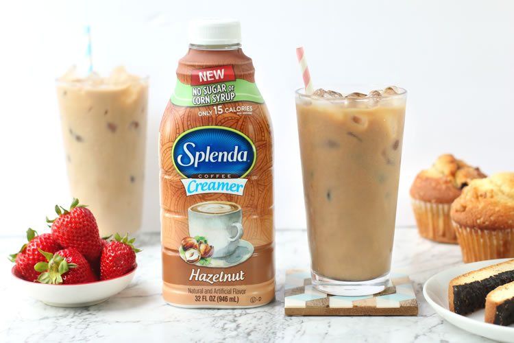 Delicious Sugar-Free Splenda Hazelnut Coffee Creamer Is Perfect For Ice-Coffee