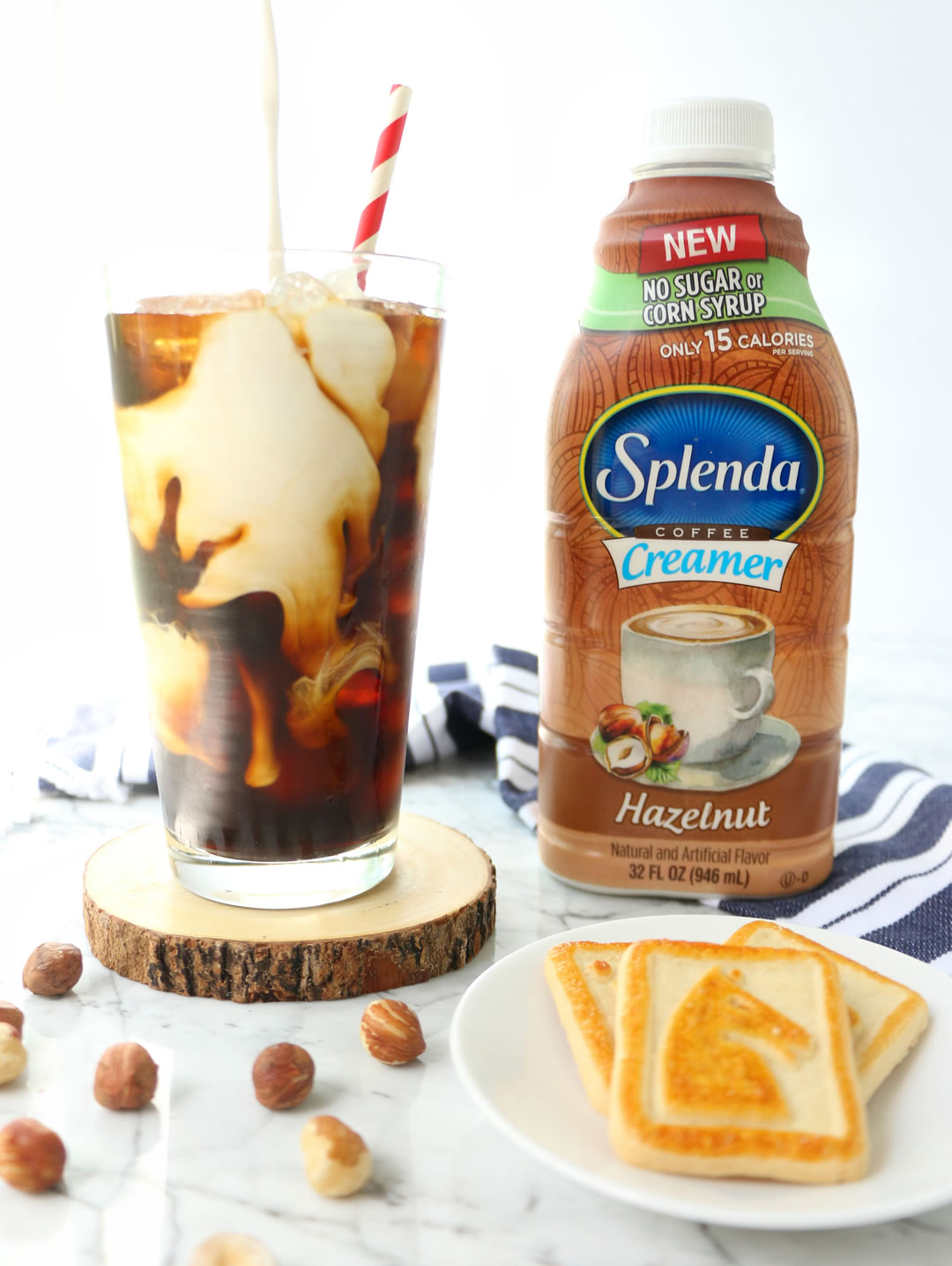 Recipe: Low-Calorie Hazelnut Ice-Coffee With Splenda Coffee Creamer