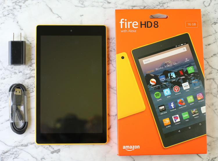 Amazon Fire HD 8 Tablet For Travel Packaging