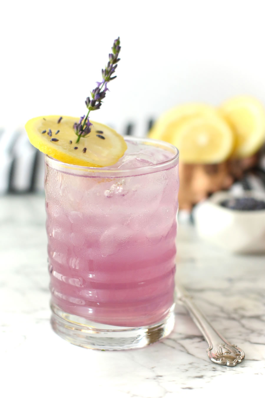 Healthy Superfood Recipe MĀNUKA HONEY Sweetened LAVENDER LEMONADE Naturally Tinted Purple