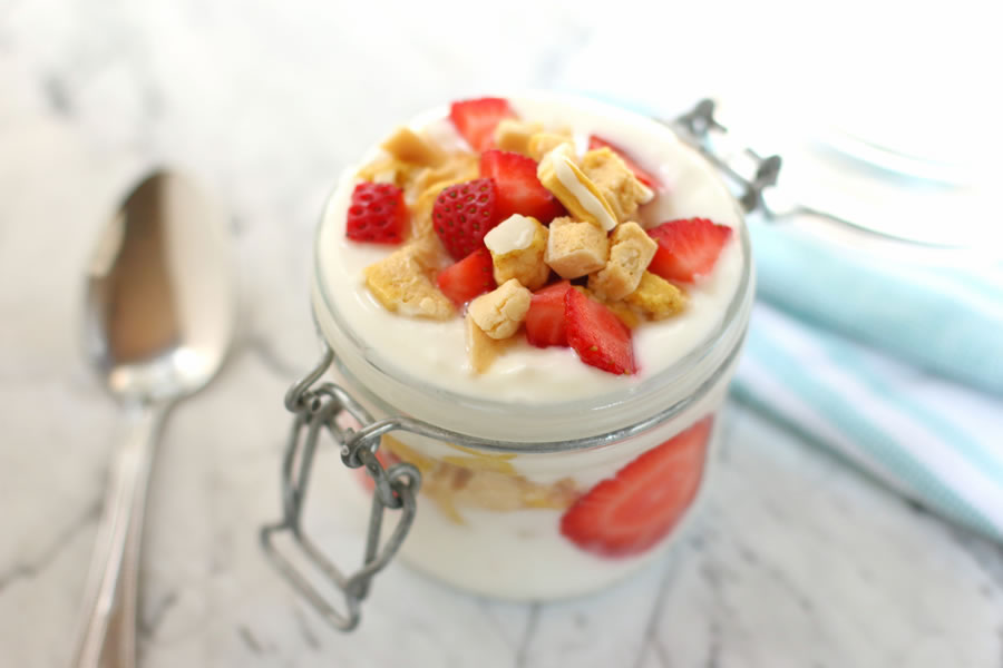 Grain-Free High Protein Grandmas-Lemon Square Parfait Recipe With FitJoy