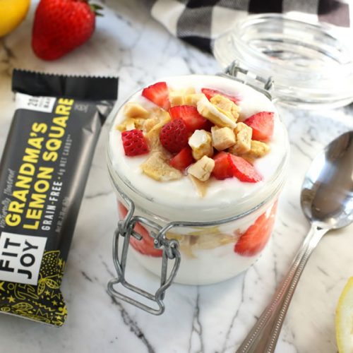 FitJoy High-Protein Grandmas Lemon Square Parfait Recipe