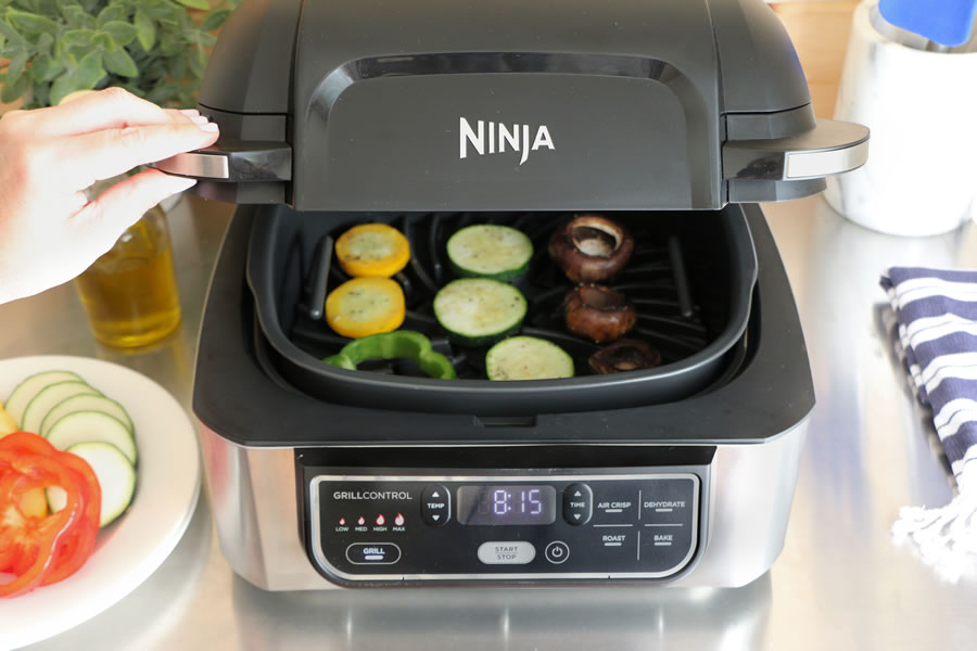 The Ninja Foodi Grill Making Grilled Veggies Perfectly