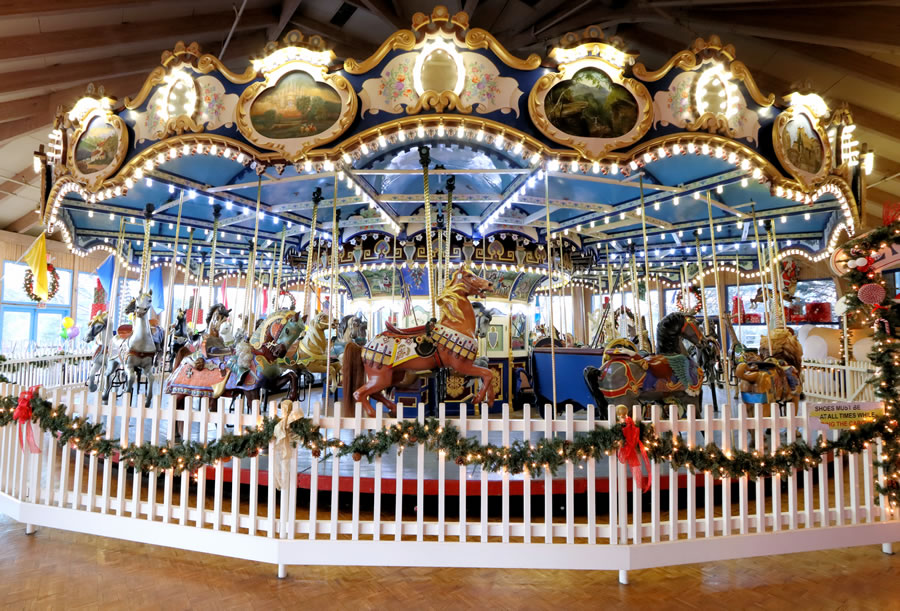 Antique carousel in Giggleberry Fair At Peddlers Village