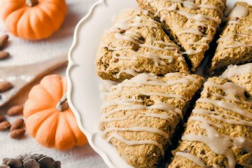 pumpkin scone recipe with maple glaze