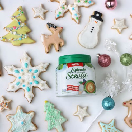 holiday cutout cookies decorated and made with splenda snowflakes stars reindeer christmas trees