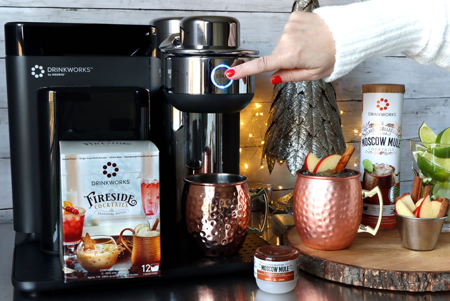 Drinkworks Seasonal holiday Fireside collection with Moscow mules