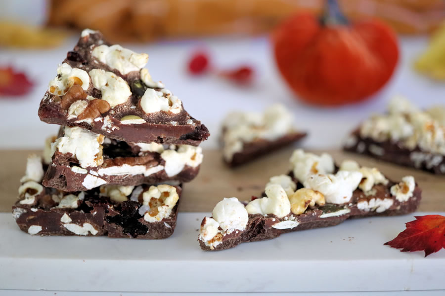 Fall Popcorn Bark Recipe