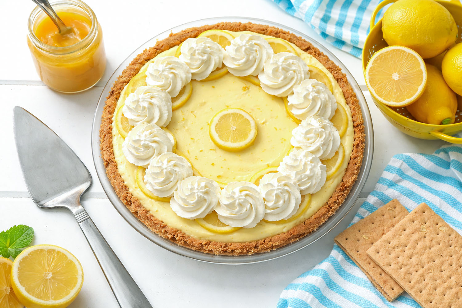 Easy Greek Yogurt Lemon Cream Pie (No-Bake Filling!)