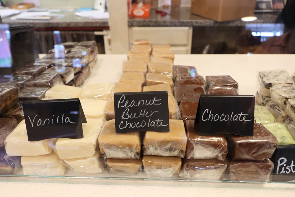 Fudge at Skip's Candy Corner, 27 Peddlers Village, Lahaska, PA 18931