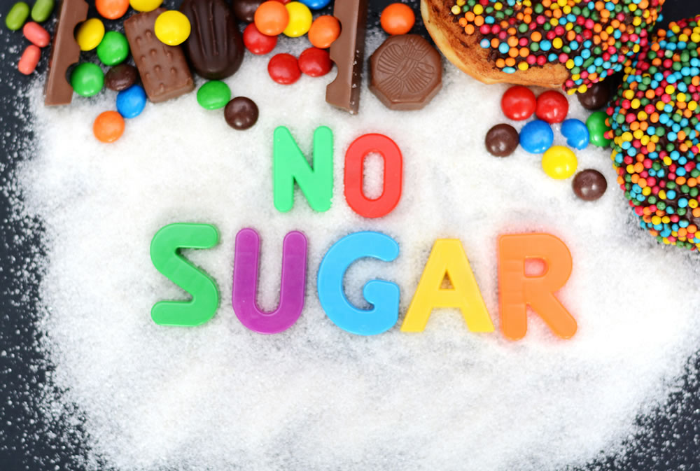 no sugar spelled out in candy