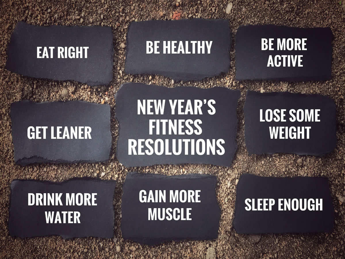 Fitness goals written out on a table