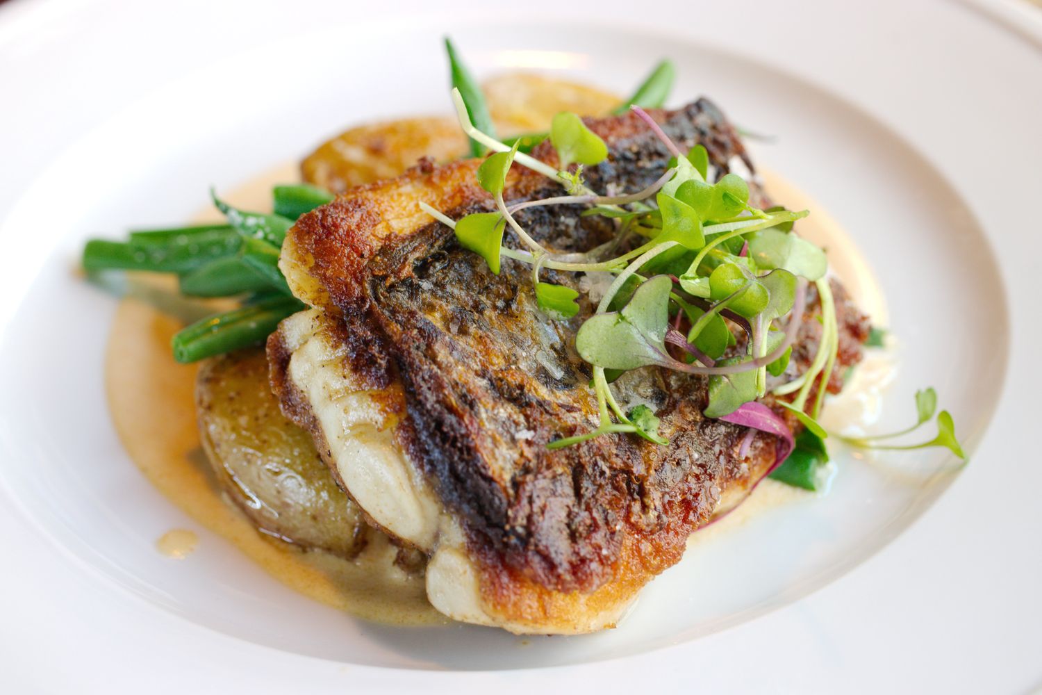 Seared rockfish at Bistro St. Michaels