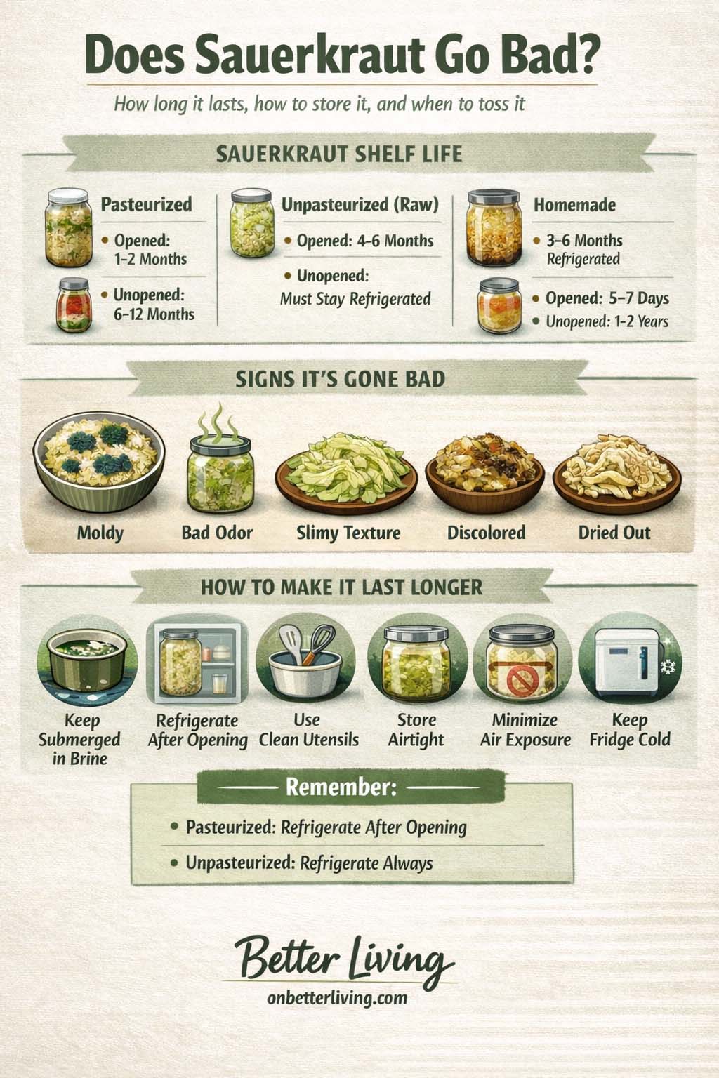 does sauerkraut go bad infographic 