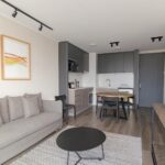 Interior Design of Living Room and Kitchen