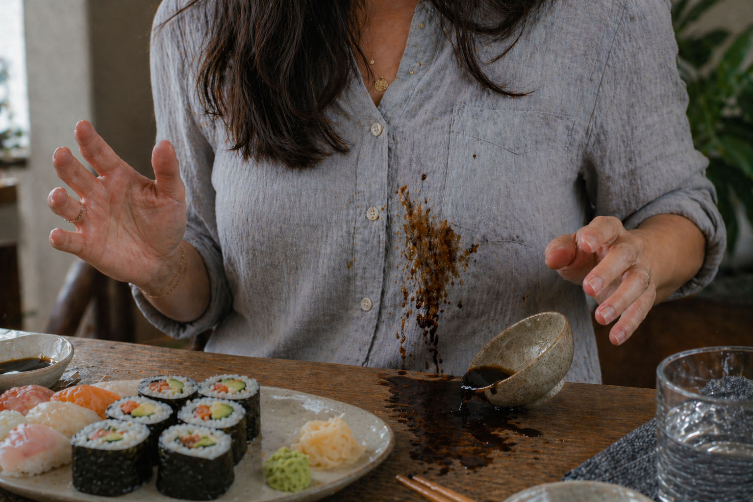 How to Get Soy Sauce Out of Clothes. What Actually Works