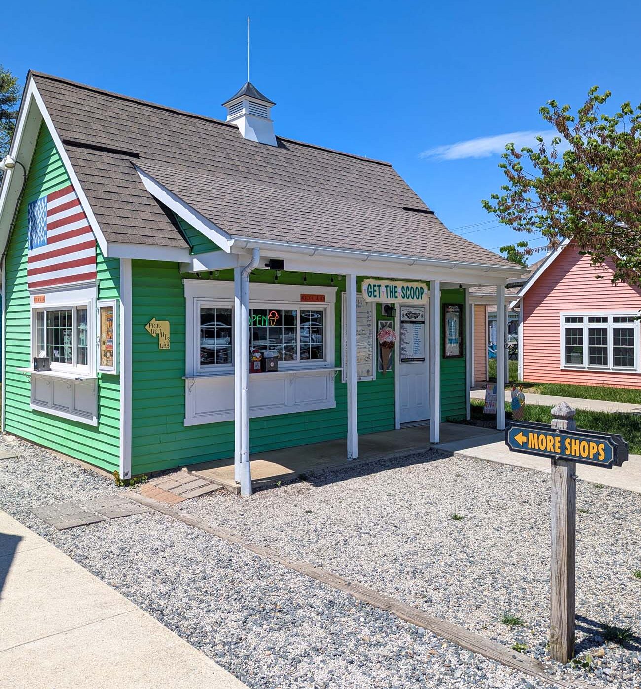 Get the Scoop ice cream shop Rock Hall Village green cottage