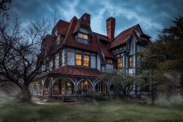 A ghoulish night at the Emlen Physick Estate, a historic Victorian house museum in Cape May, New Jersey. Built in 1879, it is a premier example of Victorian "Stick Style" architecture, designed by Frank Furness.