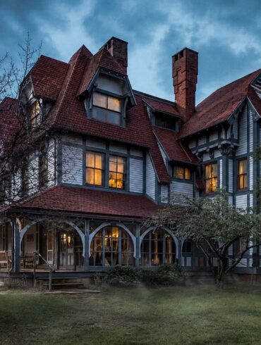 A ghoulish night at the Emlen Physick Estate, a historic Victorian house museum in Cape May, New Jersey. Built in 1879, it is a premier example of Victorian "Stick Style" architecture, designed by Frank Furness.