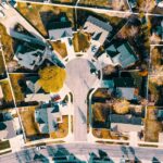 an aerial view of a neighborhood with lots of houses